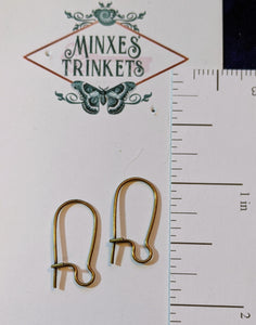 Brass Kidney Shape SMALL - Customize Earring Option