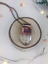 Load image into Gallery viewer, Copper Electroformed Clear Quartz Icicle Point Necklace 4