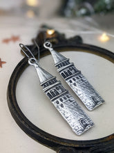 Load image into Gallery viewer, Antiqued Silver Plated Earrings - Towers