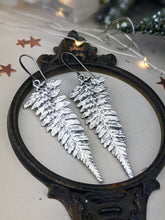 Load image into Gallery viewer, Antiqued Silver Plated Earrings - Ferns