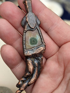 Copper Electroformed Squid Necklace #6