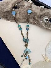 Load image into Gallery viewer, Aqua Glass Jellyfish Necklace #1