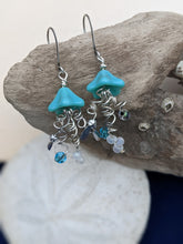 Load image into Gallery viewer, Jellyfish Earrings - Aqua #1