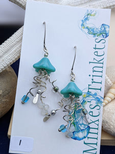 Jellyfish Earrings - Aqua #1