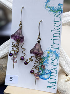 Jellyfish Earrings - Purple #5