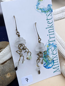 Jellyfish Earrings - Frosted White #7