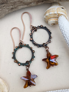 Glass Starfish Earrings 1