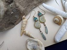 Load image into Gallery viewer, Green Nautilus Earrings 3