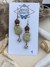 Load image into Gallery viewer, Green Nautilus Earrings 4