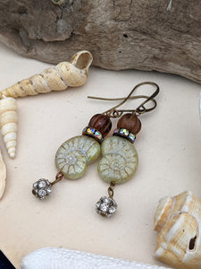 Green Nautilus Earrings 4
