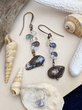 Load image into Gallery viewer, Peacock Pearl Drop Earrings 7