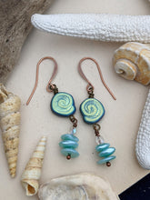 Load image into Gallery viewer, Iridescent Whirlpool Spiral Earrings 8