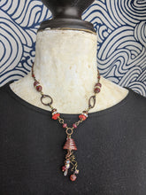 Load image into Gallery viewer, Red Glass Jellyfish Necklace #2
