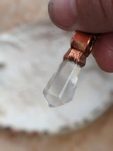 Load image into Gallery viewer, Copper Electroformed Phantom Quartz Crystal Point Necklace
