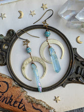 Load image into Gallery viewer, Aqua Aura Quartz Celestial Earrings 8