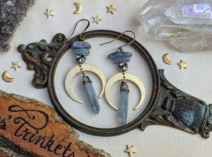 Blue Kyanite Celestial Earrings 11