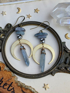 Blue Kyanite Celestial Earrings 11