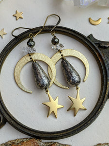 Herkimer Diamond Celestial Earrings 15