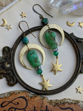 Load image into Gallery viewer, Chrysocolla Celestial Earrings 18