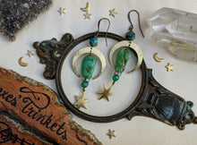 Load image into Gallery viewer, Chrysocolla Celestial Earrings 18