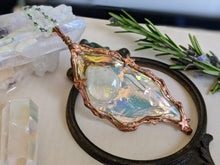 Load image into Gallery viewer, Whimsical Fairy Wing Moonstone Copper Electroformed Necklace