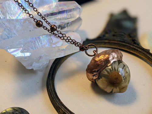 Botanical Acorn Necklace - Daisy 6