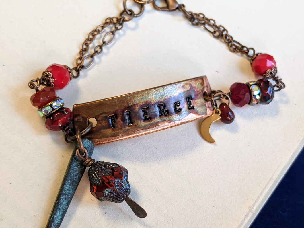 Wrist Reminder Copper Electroformed Bracelet - FIERCE