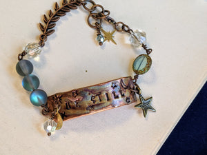 Wrist Reminder Copper Electroformed Bracelet - BE STILL