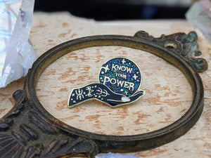 Know Your Power Witchy Crystal Ball Pin