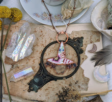 Load image into Gallery viewer, Witches&#39; Tea Party - Cottagecore Ceramic Witch Hat Electroformed Necklace #3