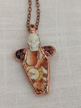 Load image into Gallery viewer, Cottagecore Ceramic Coffin Electroformed Necklace 2