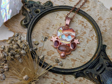 Load image into Gallery viewer, Cottagecore Ceramic Skull Electroformed Necklace 2