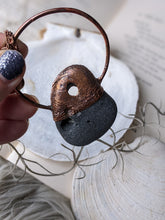 Load image into Gallery viewer, Copper Electroformed Welsh Hagstone Pebble Necklace 4