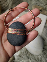 Load image into Gallery viewer, Copper Electroformed Welsh Beach Pebble Worry Stone Necklace 5