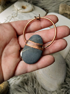 Copper Electroformed Welsh Beach Pebble Worry Stone Necklace 6