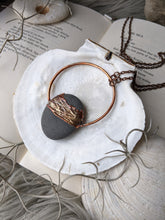 Load image into Gallery viewer, Copper Electroformed Welsh Beach Pebble Worry Stone Necklace 7