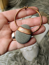 Load image into Gallery viewer, Copper Electroformed Welsh Beach Pebble Worry Stone Necklace 8