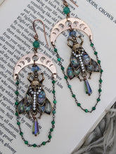 Load image into Gallery viewer, Celestial Death Head Moth Vintage Style Earrings 2