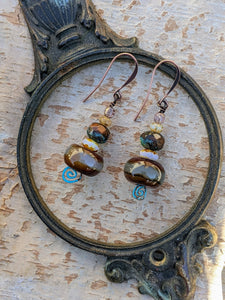 Peruvian Opal Wood Earrings