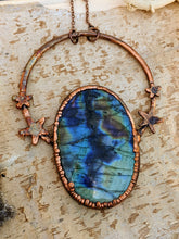 Load image into Gallery viewer, Oval Celestial Copper Electroformed Statement Necklace