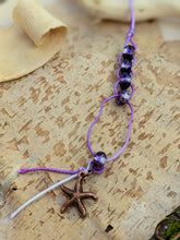 Load image into Gallery viewer, Water Bottle Abacus - Purple with Copper Starfish