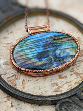 Load image into Gallery viewer, Electroformed Oval Labradorite Necklace