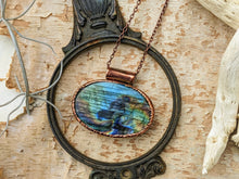 Load image into Gallery viewer, Electroformed Oval Labradorite Necklace