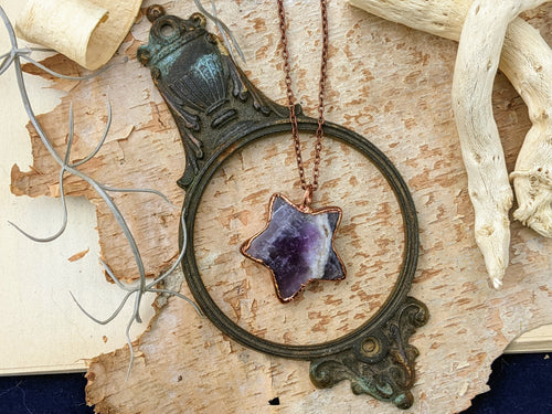Electroformed Amethyst Star Necklace 1
