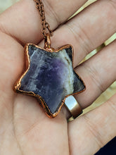 Load image into Gallery viewer, Electroformed Amethyst Star Necklace 1