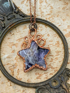 Electroformed Amethyst Star Necklace 3