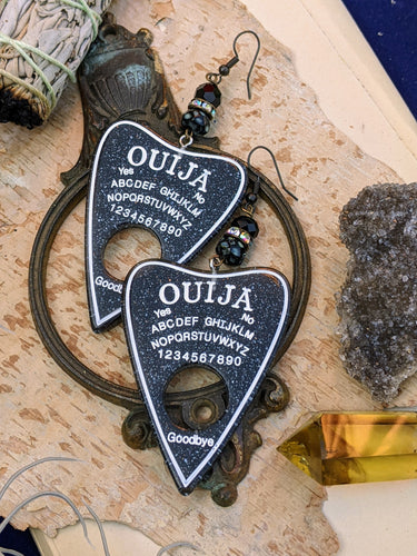 Black Ouija Planchette Earrings
