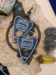 Black Ouija Planchette Earrings