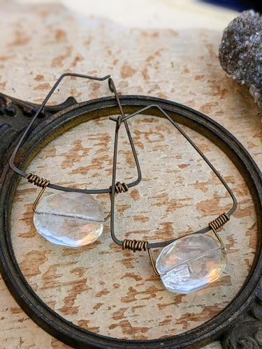 Geometric Quartz Earrings