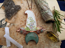 Load image into Gallery viewer, Witches&#39; Tea Party 2022 - Cottagecore Ceramic Witch Hat Electroformed Necklace #1